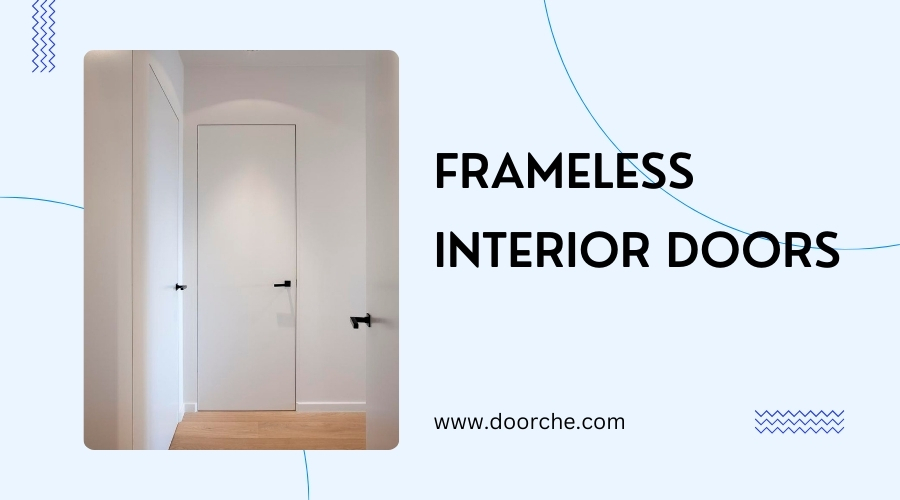 Frameless interior doors