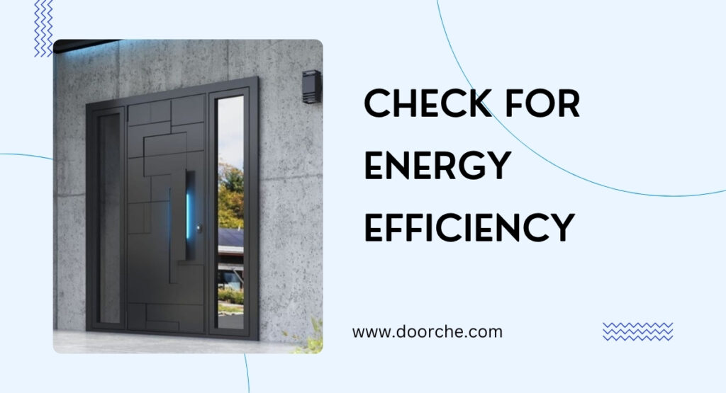 Check for Energy Efficiency - doorche