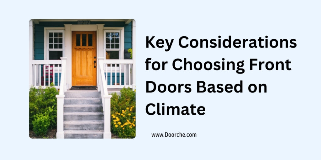 Key Considerations for Choosing Front Doors Based on Climate - doorche